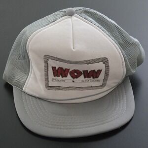 Vintage WOW 59 COUNTRY 94 Fm Radio Station‎ Hat Gray Trucker Snapback YoungAn